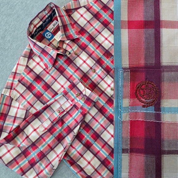 Wrangler George Strait Other - Wrangler George Strait Cowboy Cut Western Large Plaid Long Sleeve Shirt Men